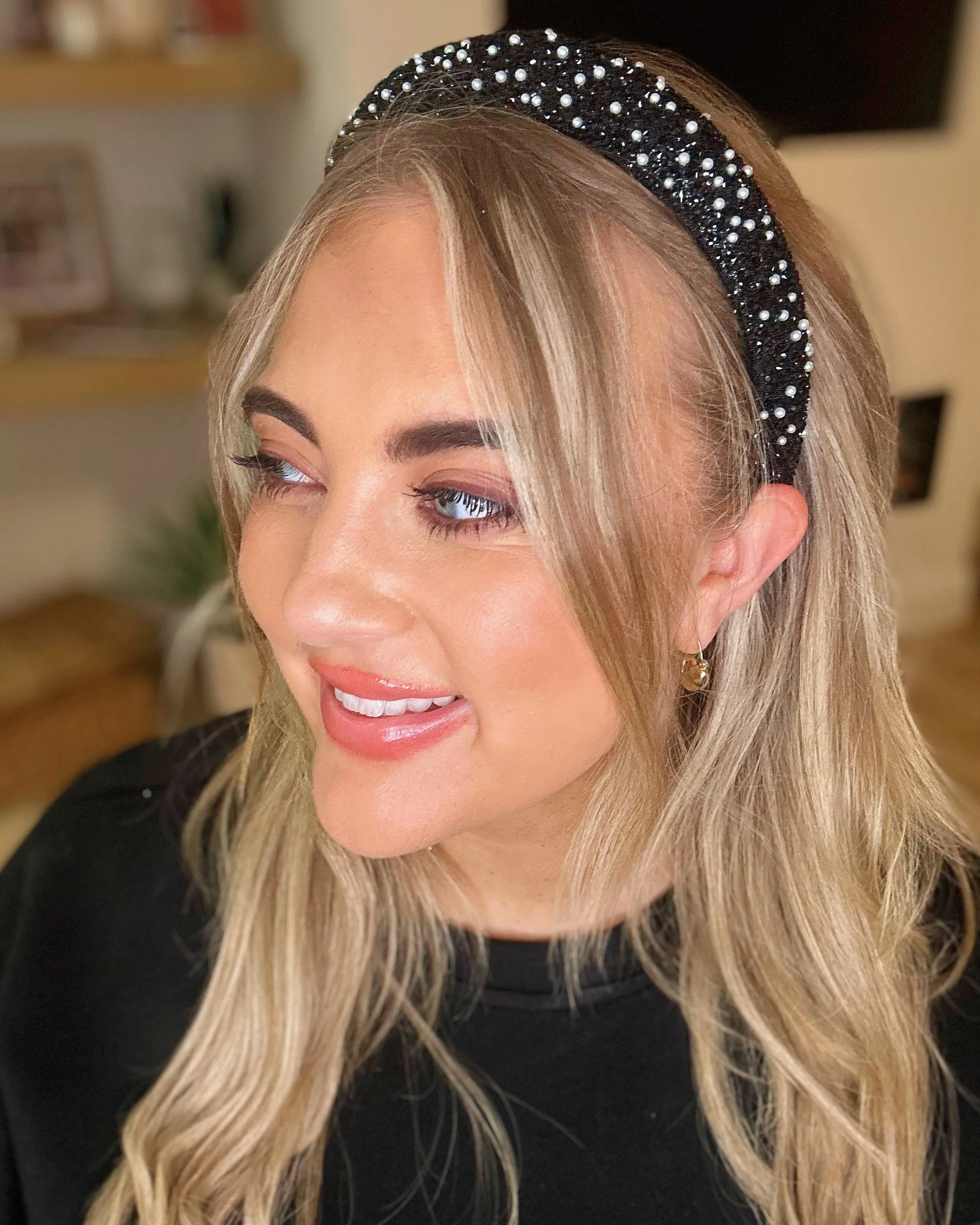 ICHI Black Sparkle Headband