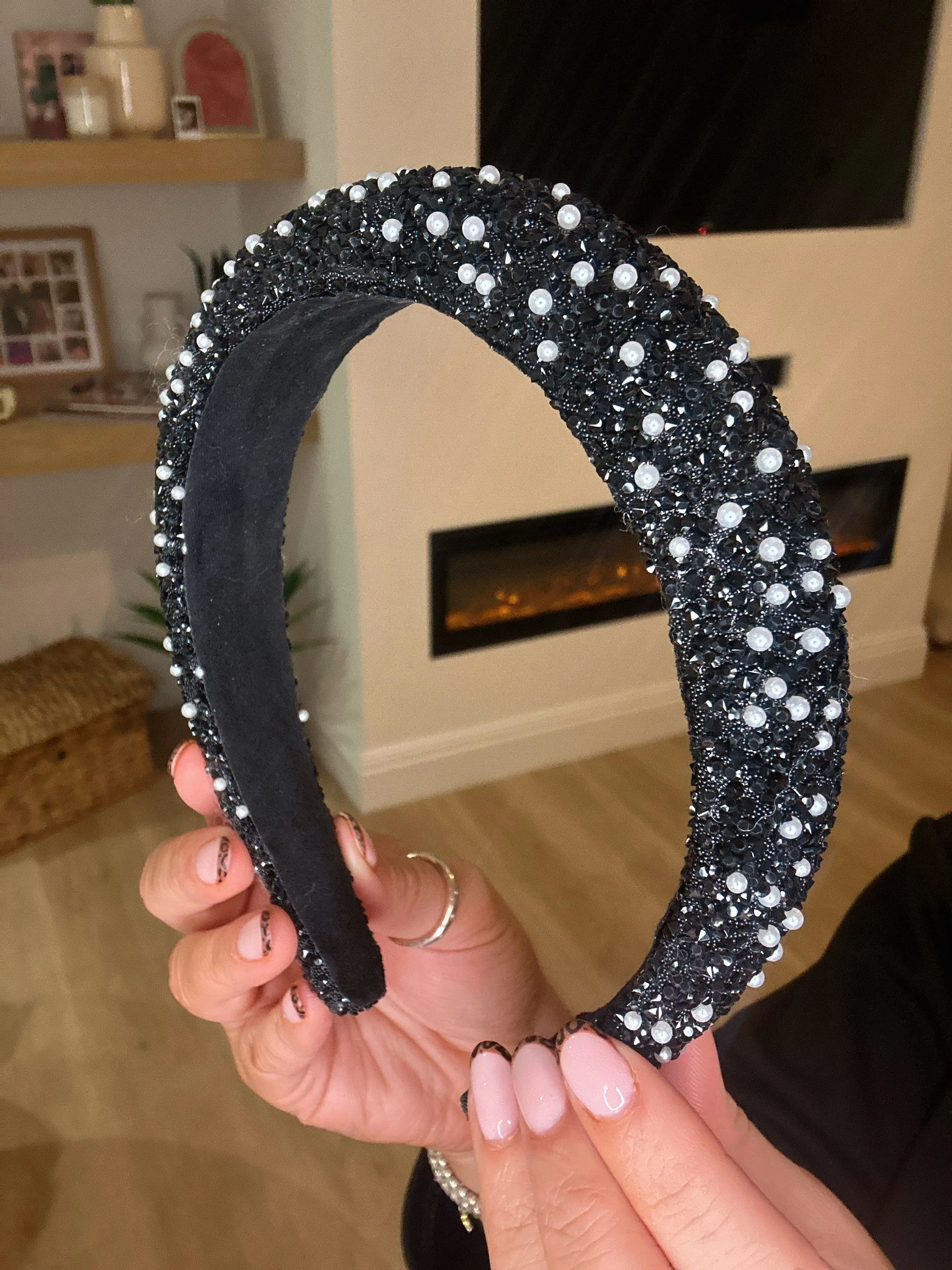 ICHI Black Sparkle Headband