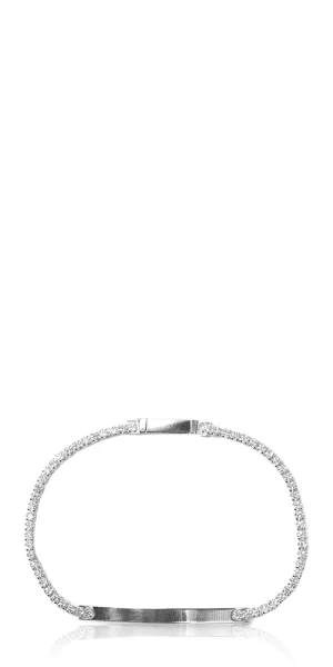 ID Tennis Bracelet Silver