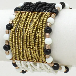 iLLASPARKZ Bohemian Seed Beaded Stretch Bracelet