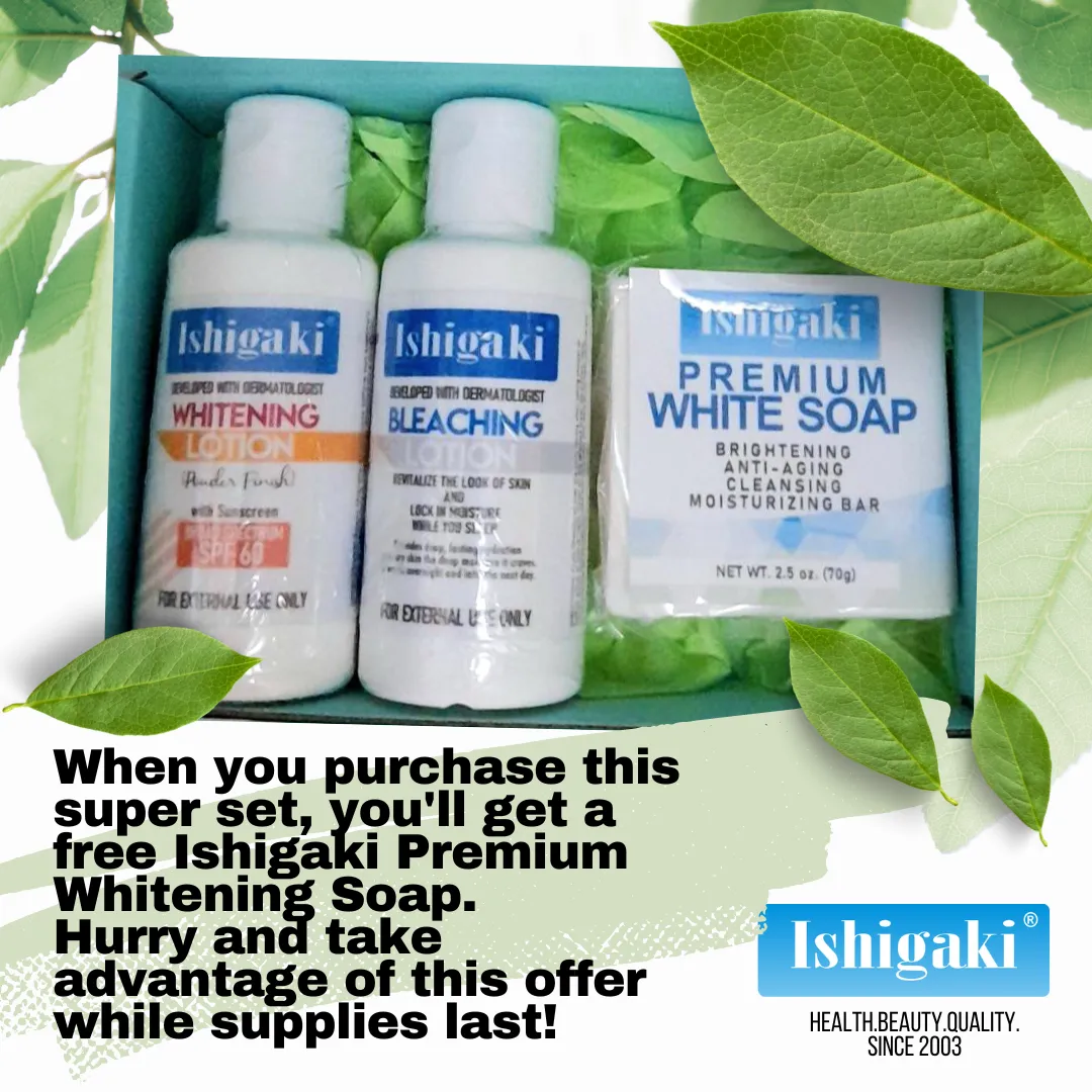 Ishigaki Day & Night Lotion Skin Care Set | Whitening & Bleaching Lotion Set