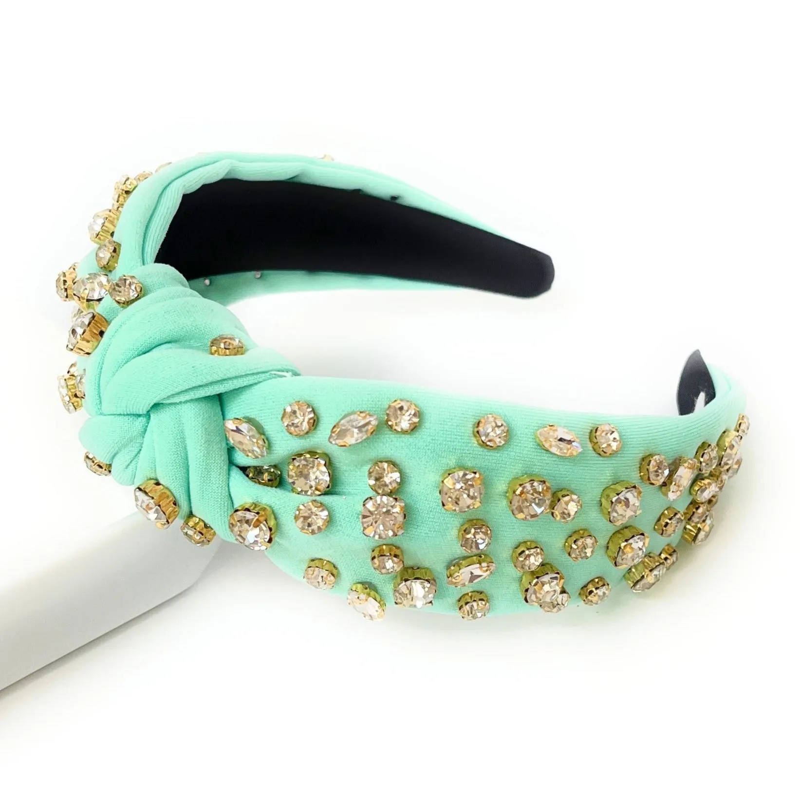 Jade Jeweled Knotted Headband