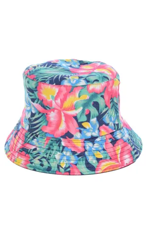 JH863 Reversible Floral Print Cotton Bucket Hat