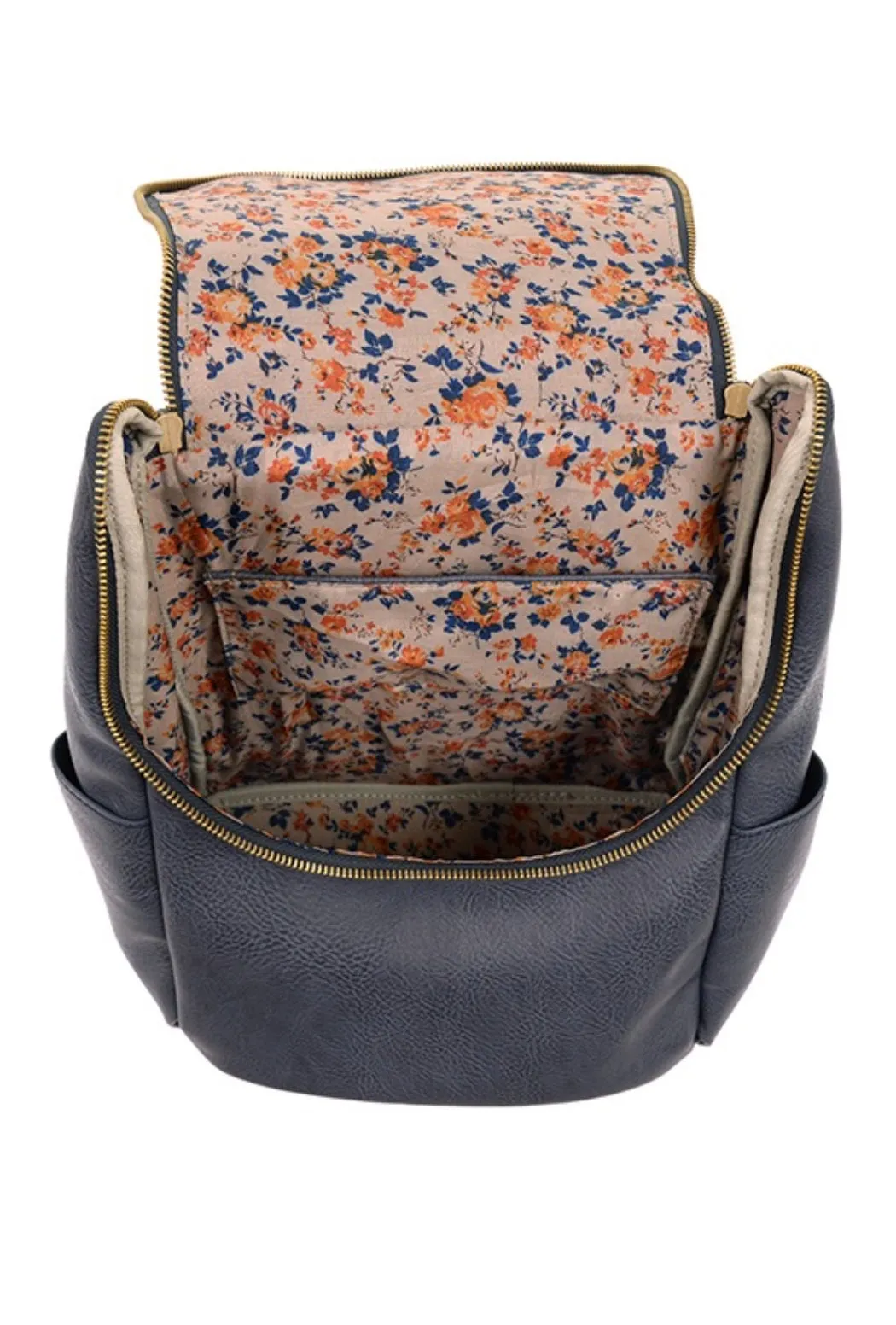 Kerri Vegan Backpack, Slate Blue