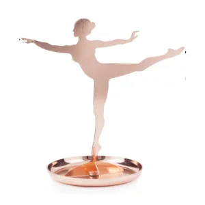 Kikkerland Ballerina Jewelry Stand , Copper