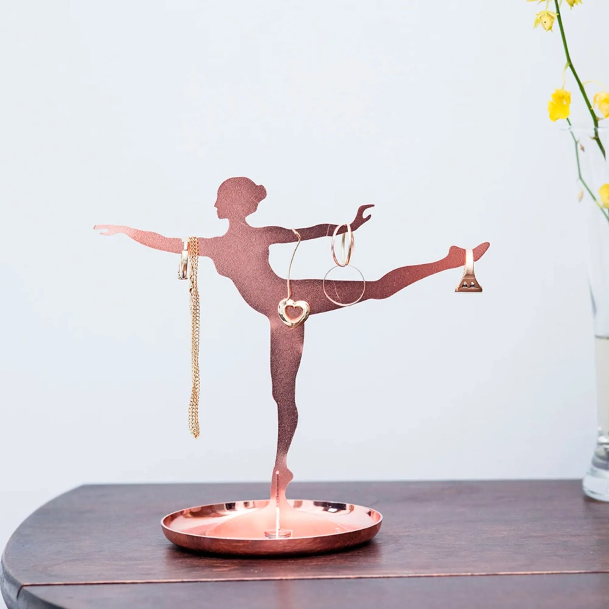 Kikkerland Ballerina Jewelry Stand , Copper