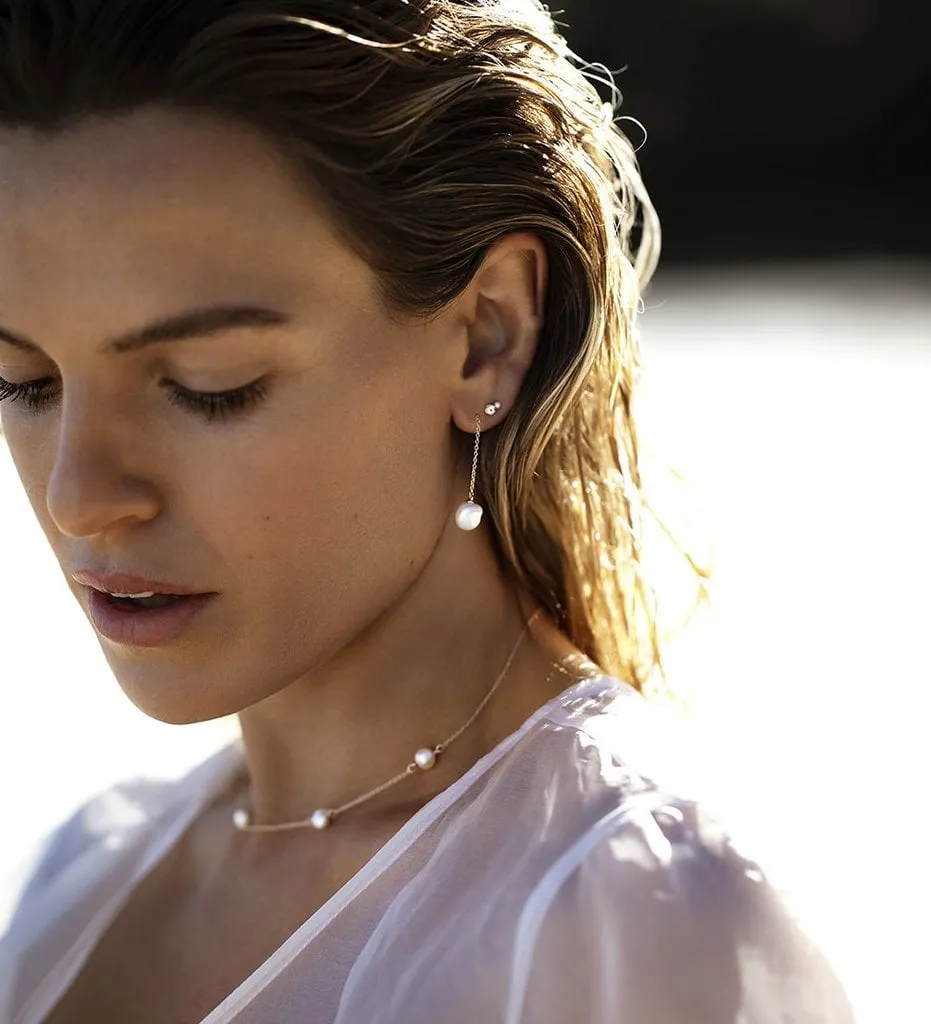 Kirstin Ash Moon Tide Pearl Necklace