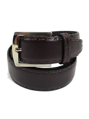 Kiton Leather Belt Dark Brown Men Belt 100 / 40 SALE