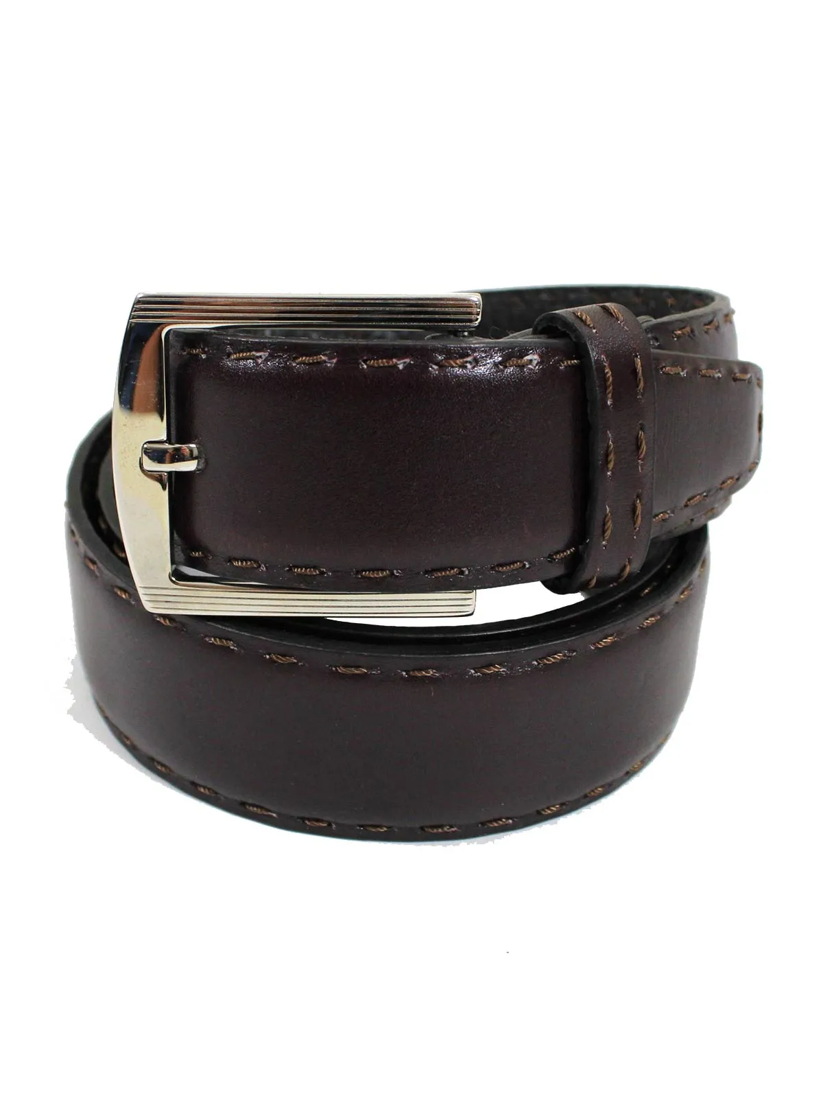 Kiton Leather Belt Dark Brown Men Belt 100 / 40 SALE
