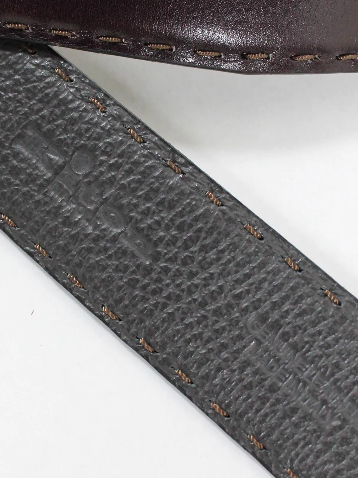Kiton Leather Belt Dark Brown Men Belt 100 / 40 SALE