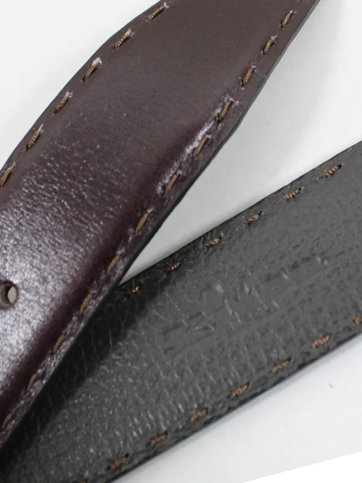 Kiton Leather Belt Dark Brown Men Belt 100 / 40 SALE