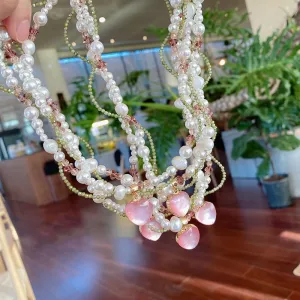 Korean Elegant Pearl Beads Twist Choker For Women
