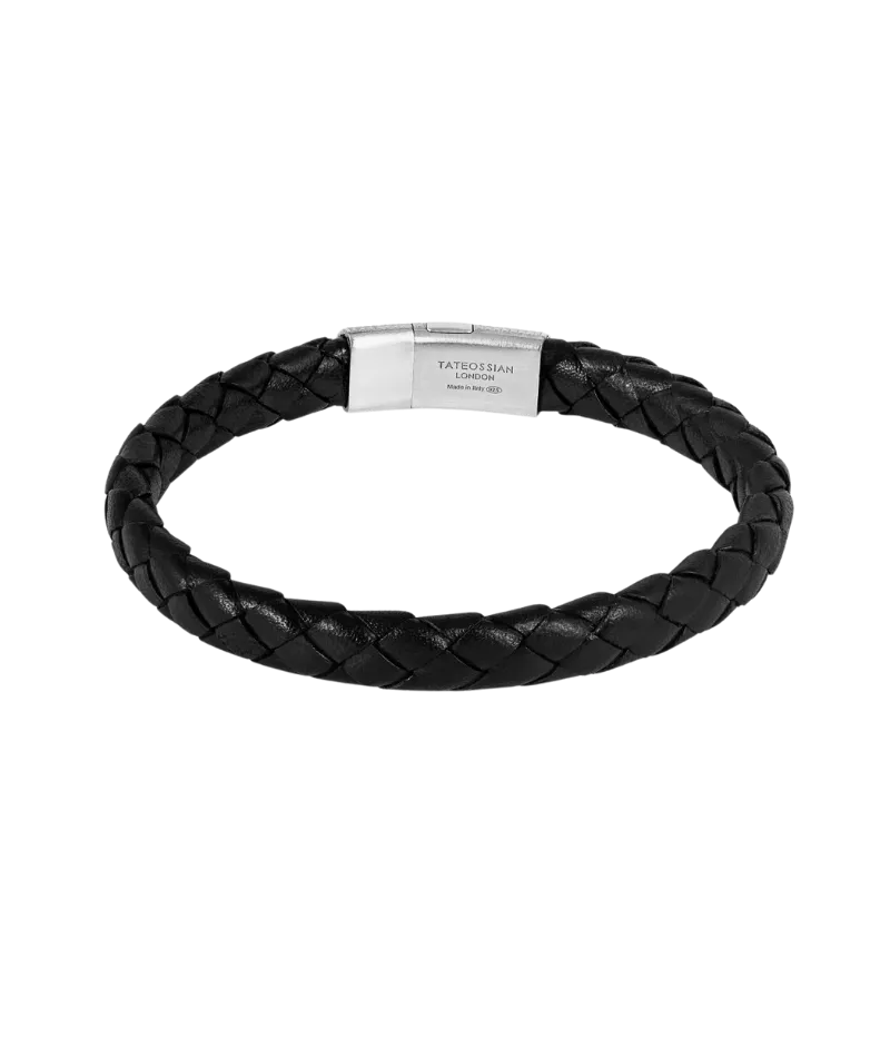 Leather Bracelet in Black Leather