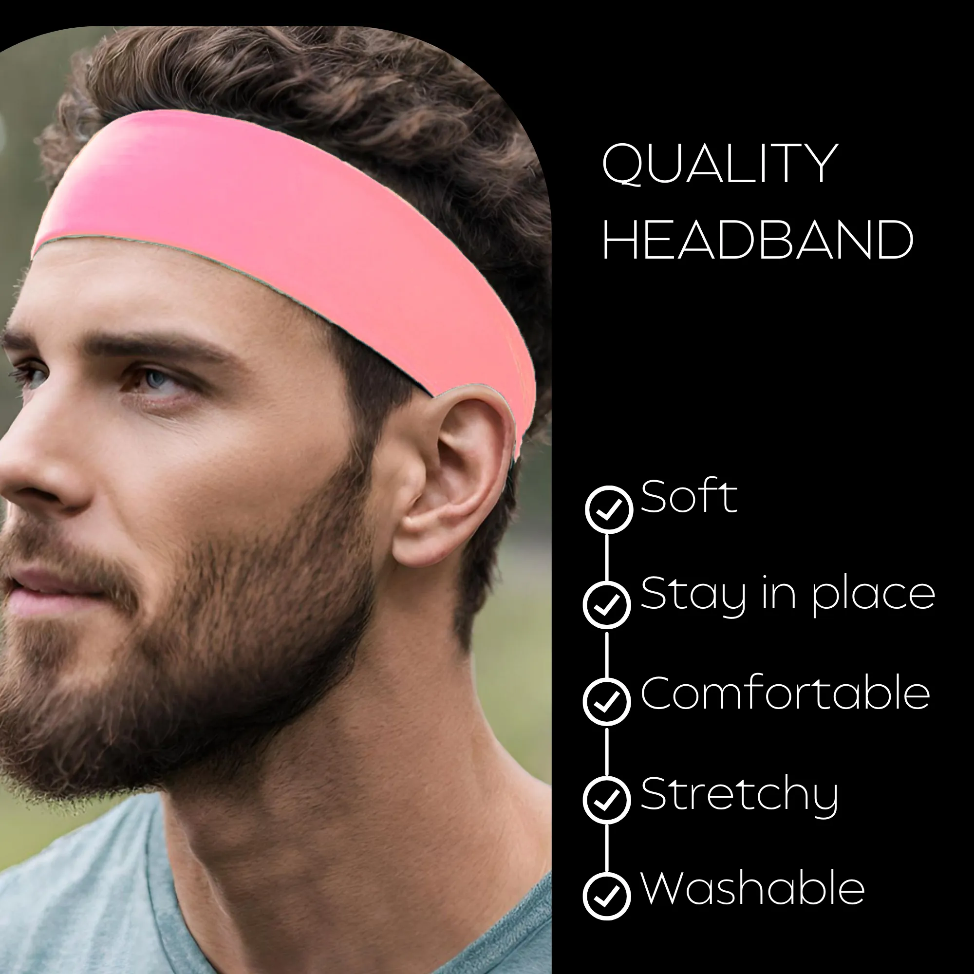 Light Pink Cotton Headband