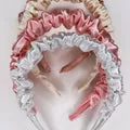 Little Lopers Ruched Satin Headband: White