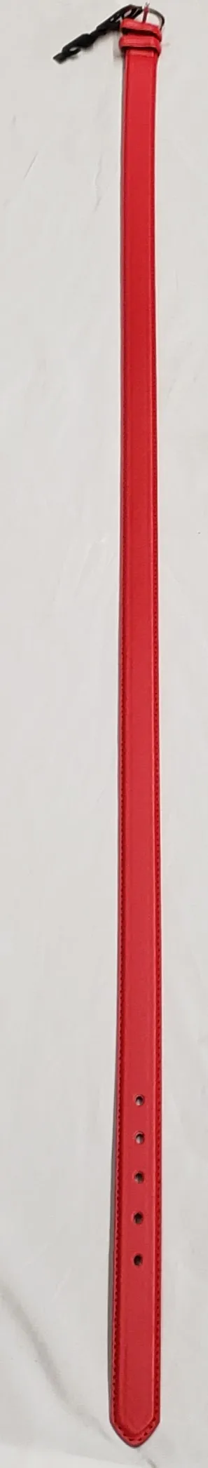 Lorenzo -- Men's Plain Leather Belt -- Red