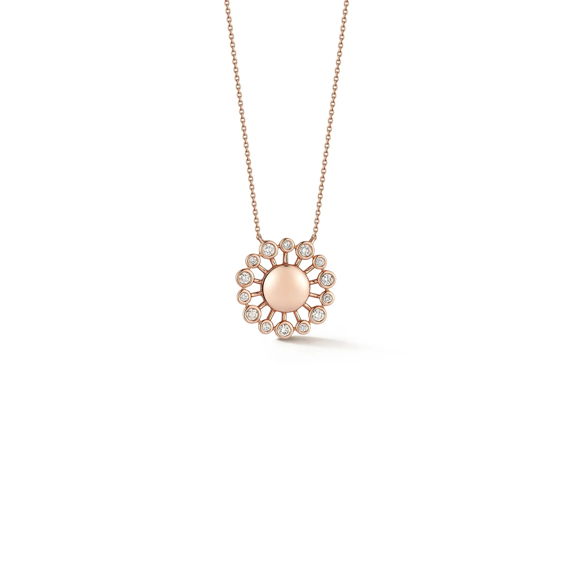 Lulu Jack Bezel Sunburst Necklace