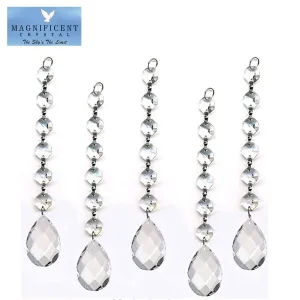 Magnificent Crystal Hanging Hanging Crystal Garland Wedding Strand with Almond Pendant Accent