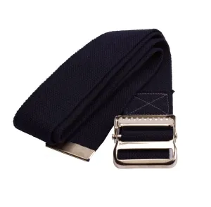 Medline Washable Cotton Gait / Transfer Belt with Metal Buckle, 2" x 54", Black