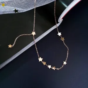 Necklaces Charm Jewelry Stainless Steel Stars Fashion #ET206