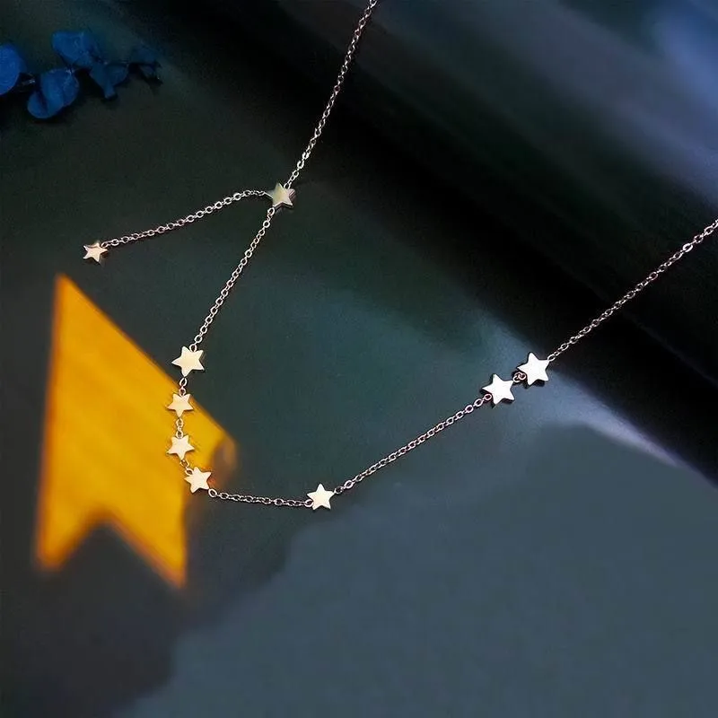 Necklaces Charm Jewelry Stainless Steel Stars Fashion #ET206