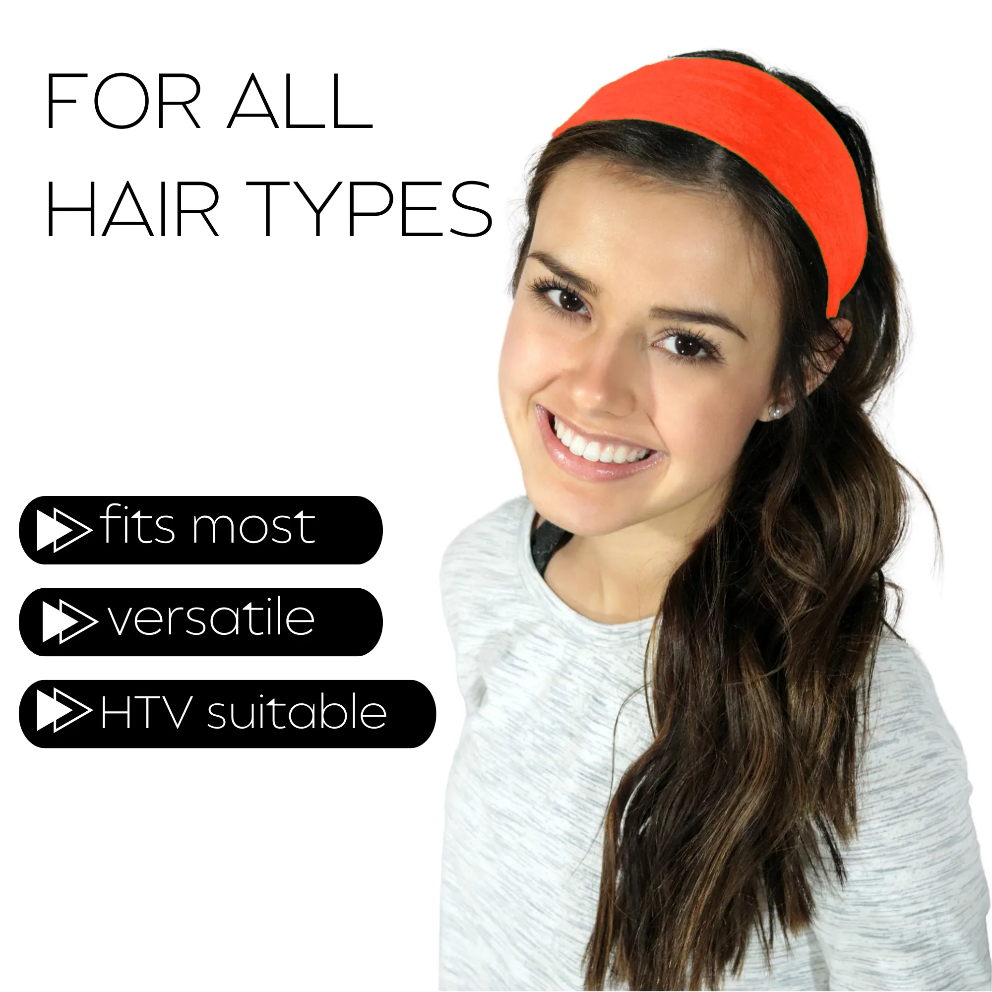 Neon Orange Cotton Headband