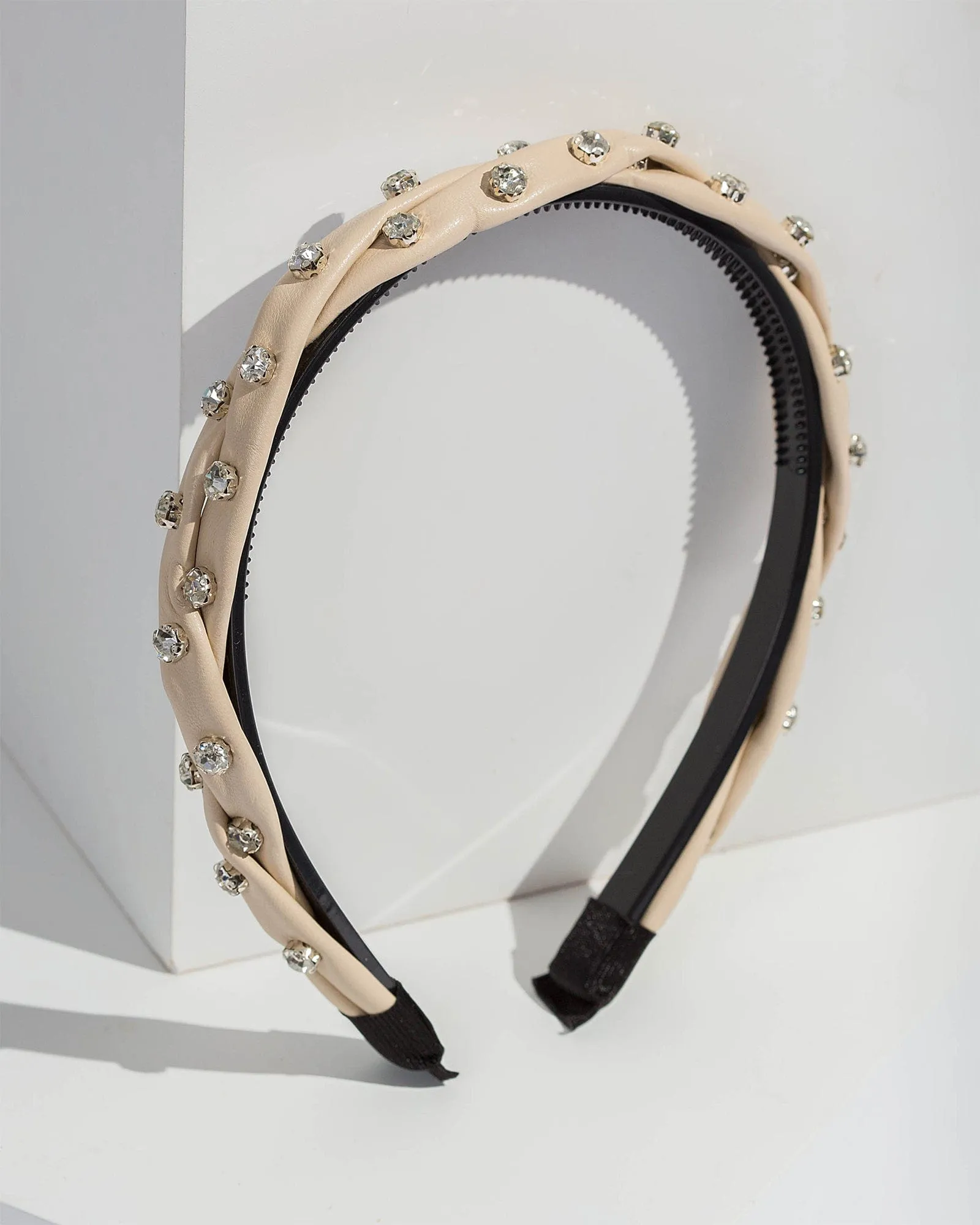 Nude Crystal Detail Twist Headband