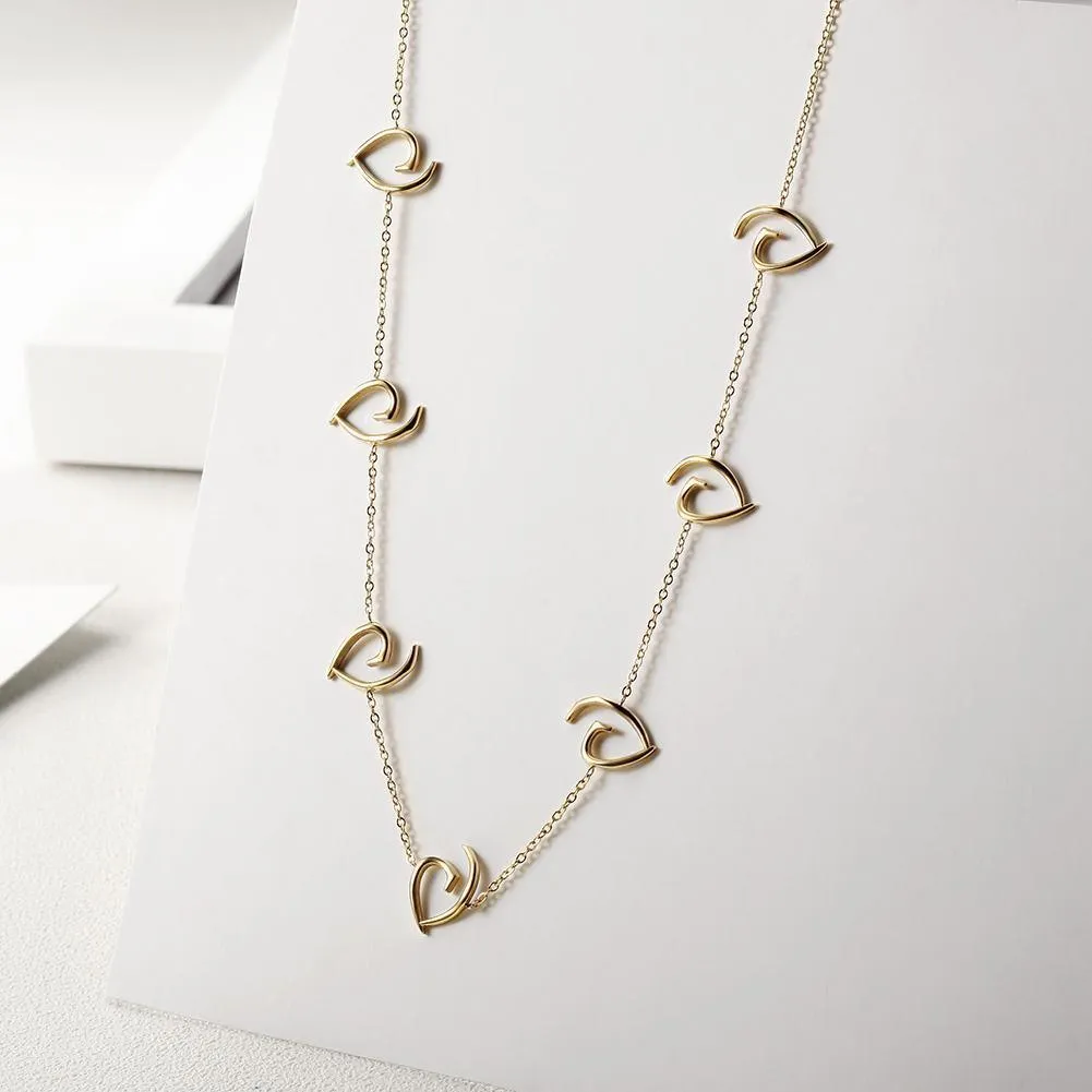 Open Heart Charm Necklace
