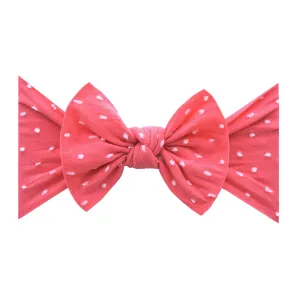 Patterned Shabby Knot in Fruit Punch/White Dot