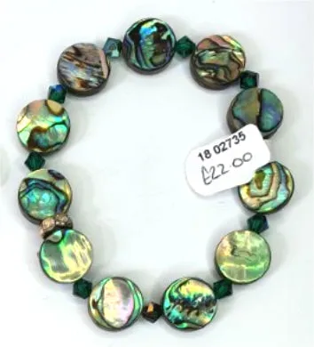 Paua Shell & Crystal Bracelets - by Mhairi Sim - Girl Paua