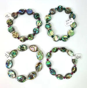 Paua Shell & Crystal Bracelets - by Mhairi Sim - Girl Paua