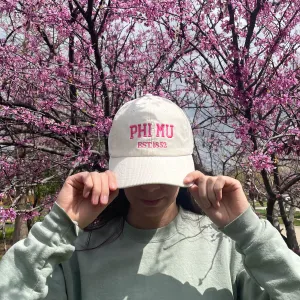 Phi Mu Embroidered Corduroy Hat