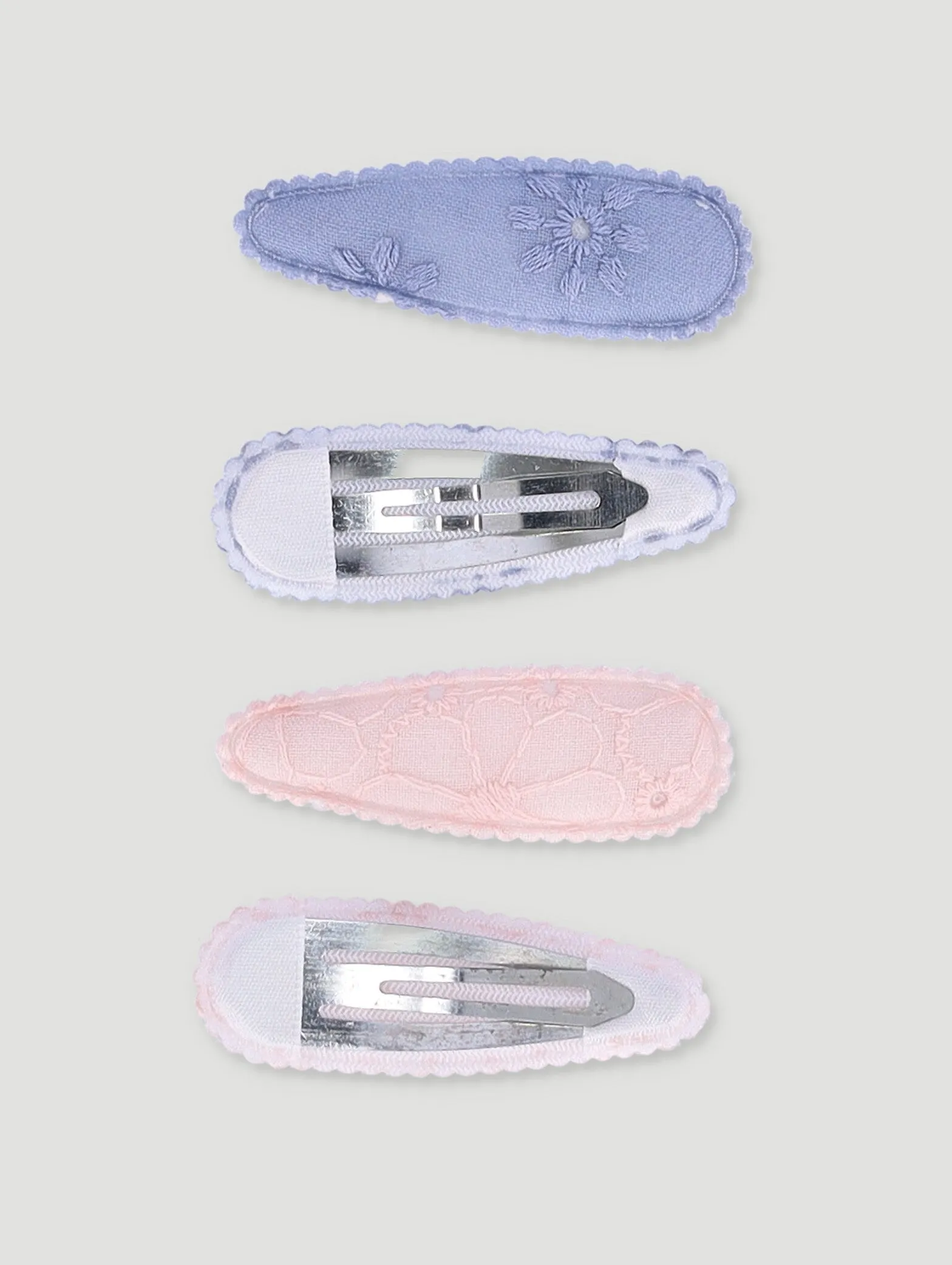 Pink & Blue Pack of 4 Clips