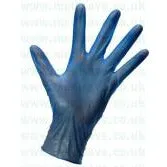 Protector Blue Vinyl Pre Powdered Gloves Medium CASE of 1000