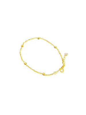Quin Bead 22K Gold Bracelet