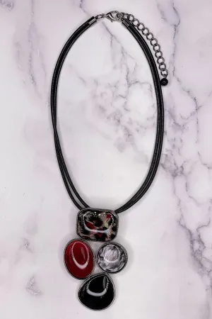RED AND BLACK NECKLACE