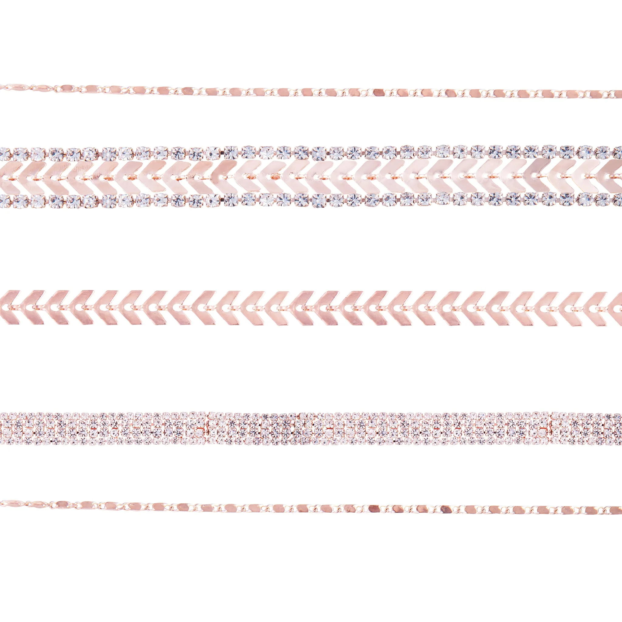 Rose Gold Arrow Disc Choker Pack