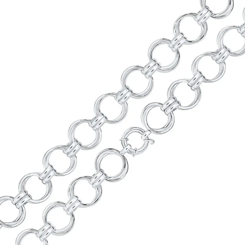 Round & Double Bar Link Bracelet