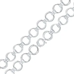 Round & Double Bar Link Bracelet
