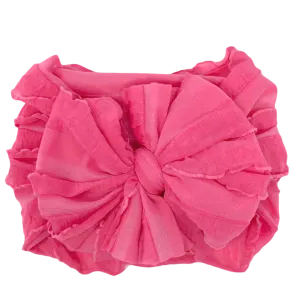 Ruffle Headband - Candy Pink