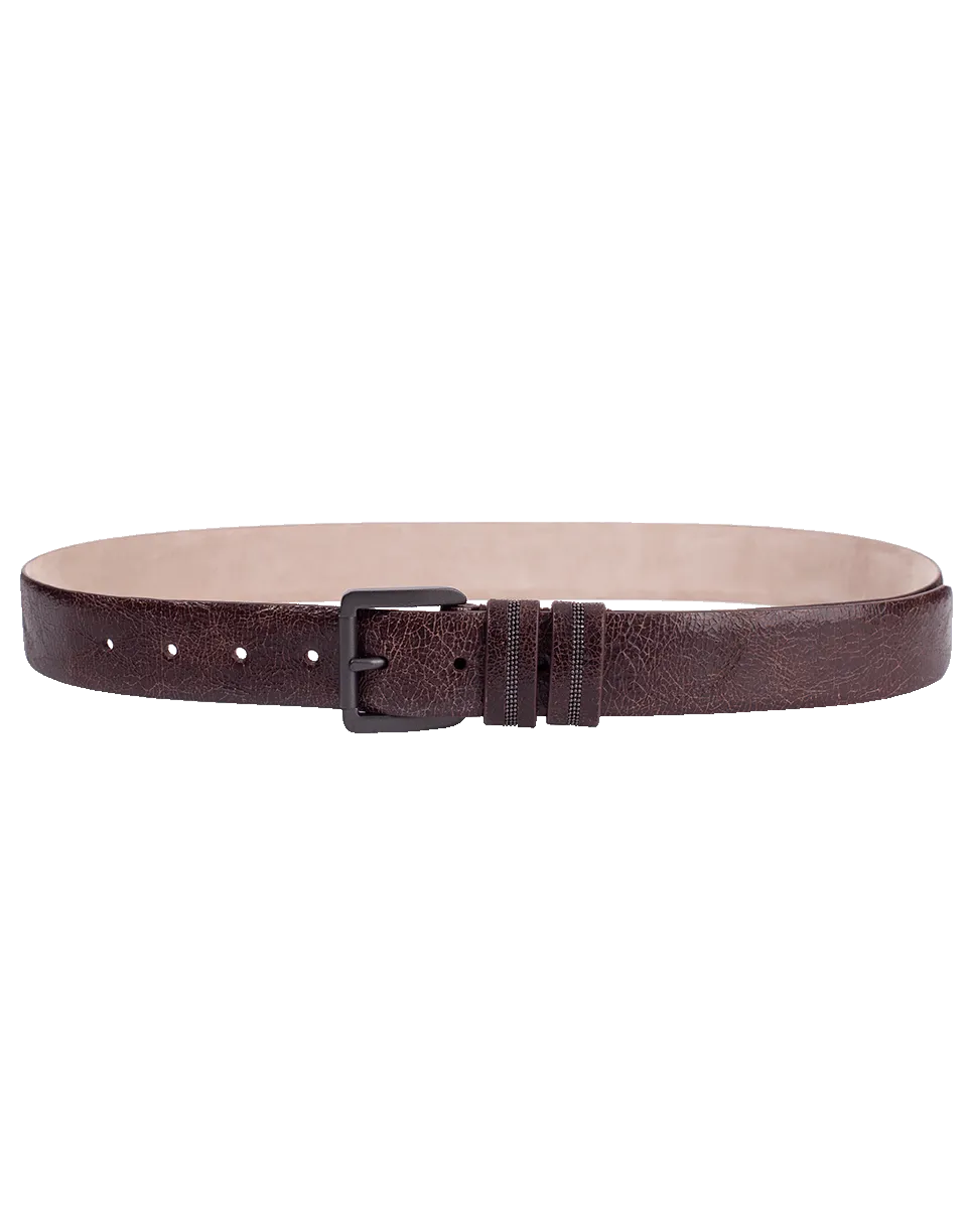 Shiny Leather Monili Loop Belt