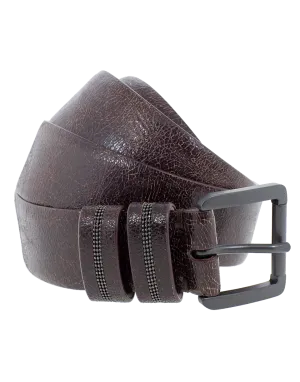 Shiny Leather Monili Loop Belt