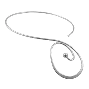 Spiral Sterling Silver Choker Necklace