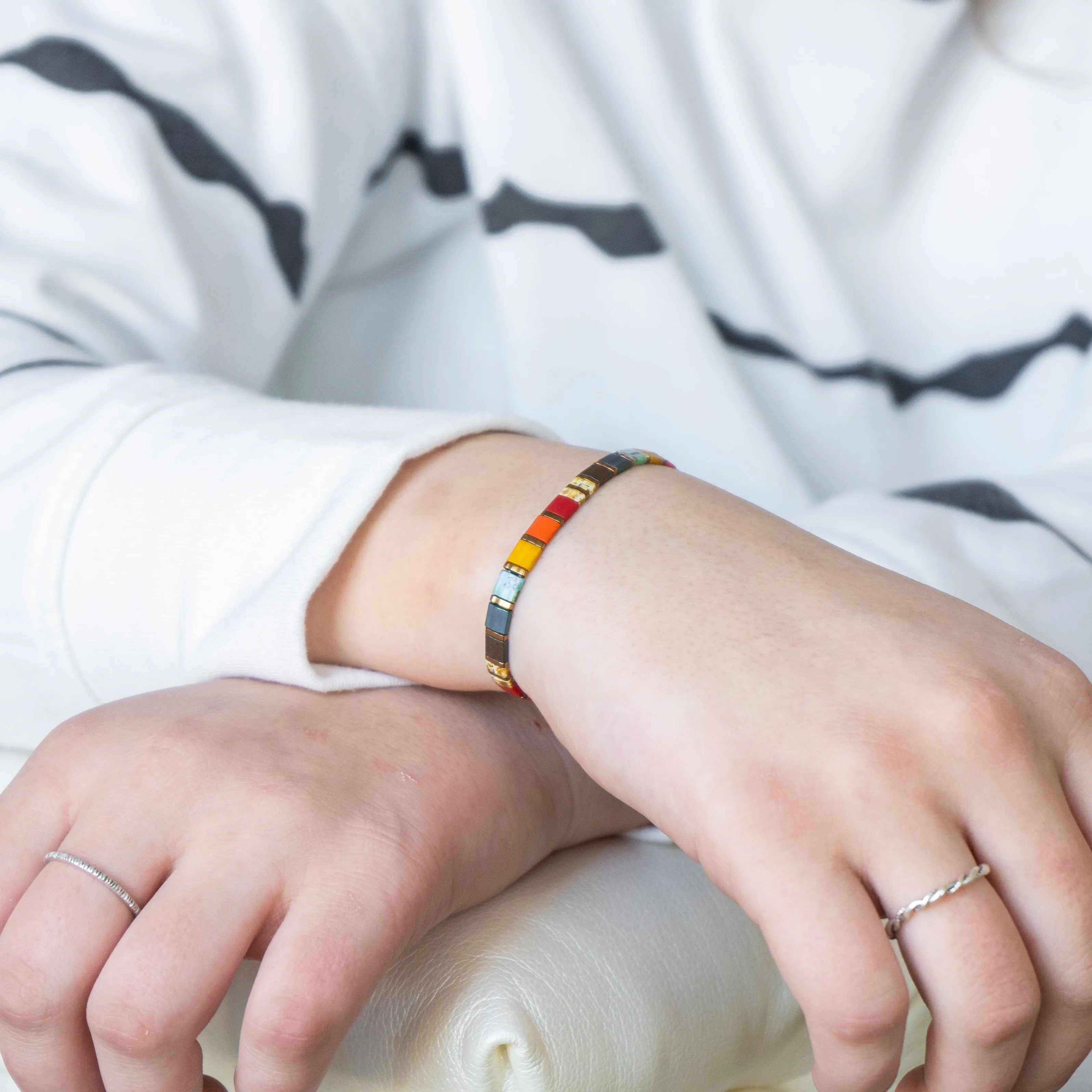STAINED - Tila Bead Bracelets Stack