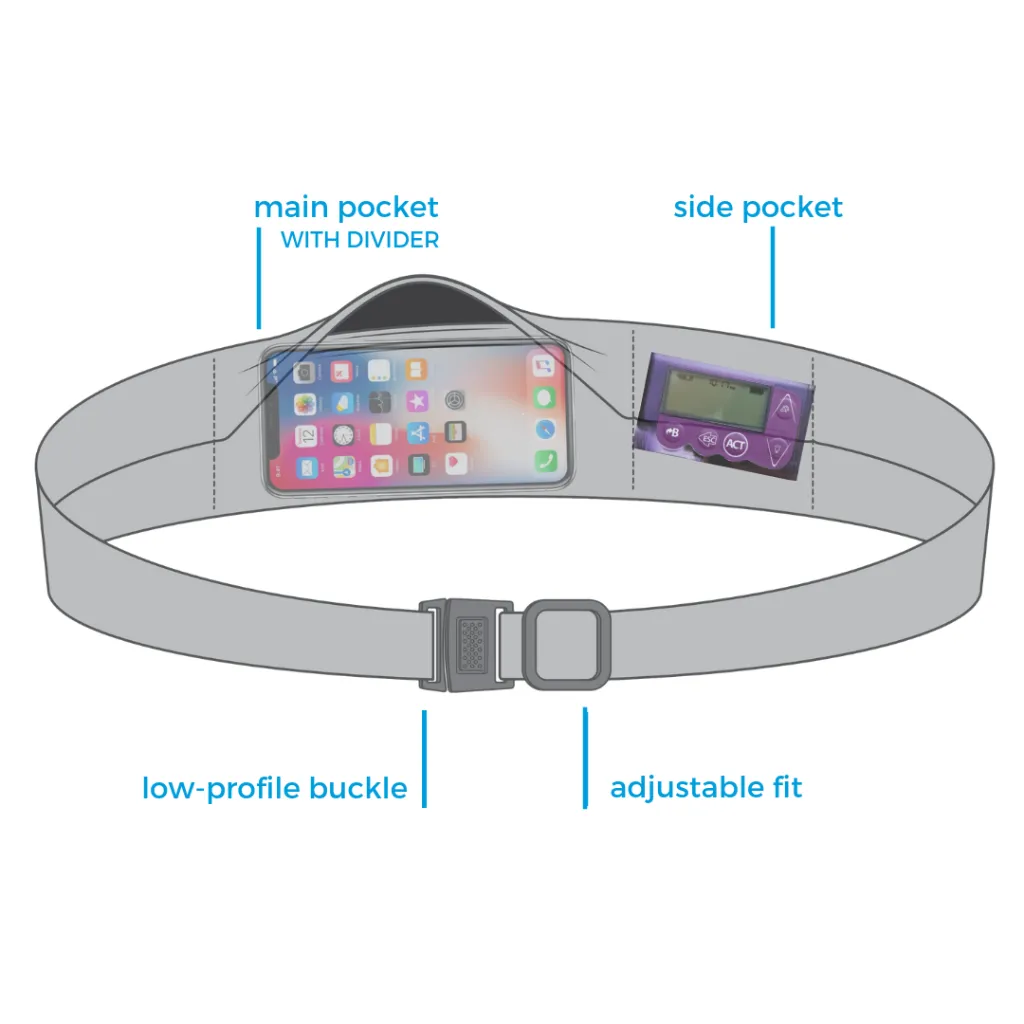Strata Black/White Pocketed Belt