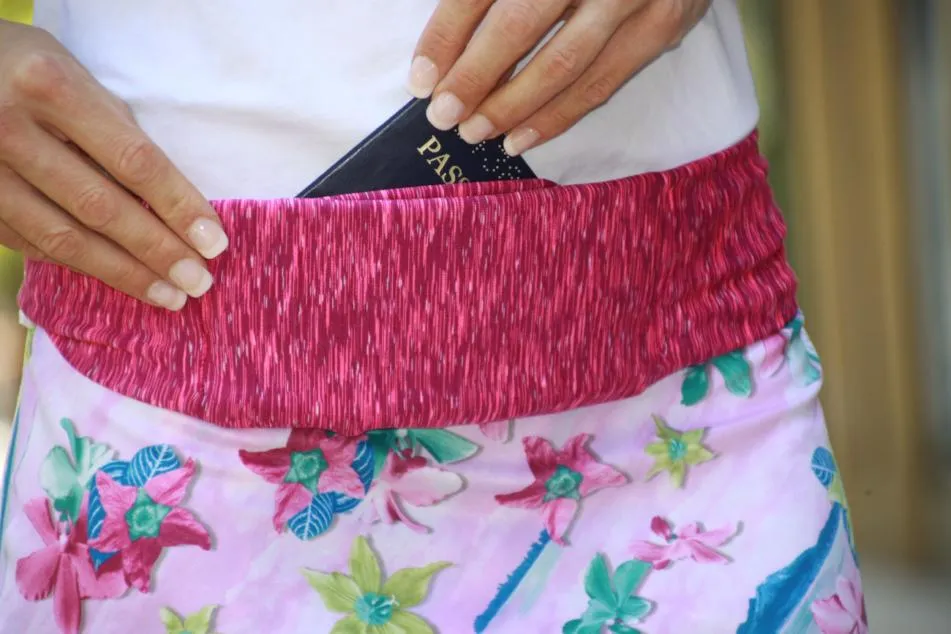 Strata Fuchsia/Violet Pocketed Belt