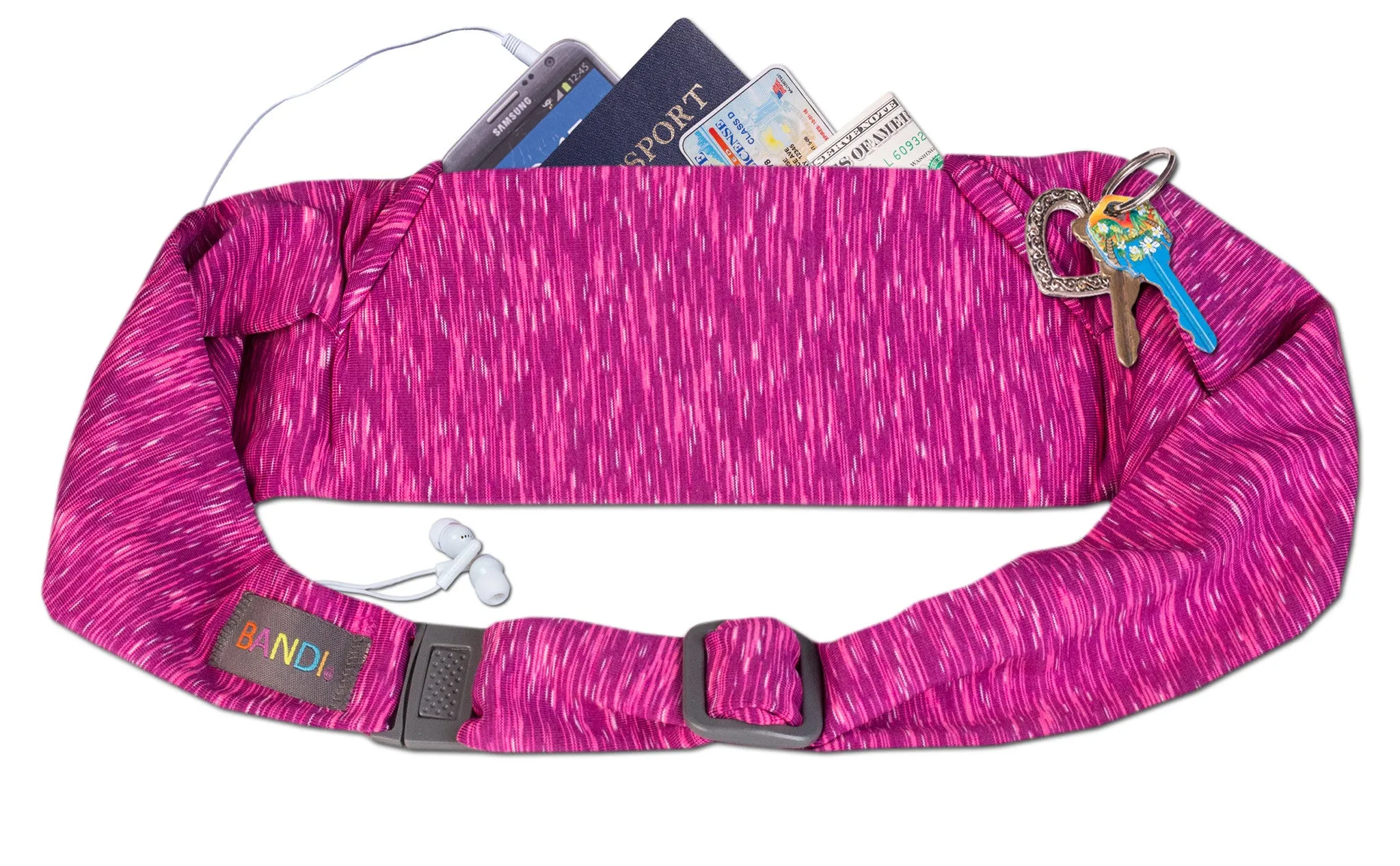 Strata Fuchsia/Violet Pocketed Belt