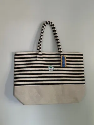 Striped Woven Tote