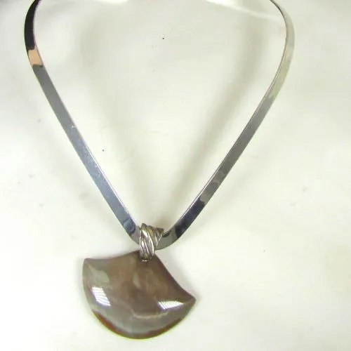 Succor Creek Jasper Pendant on  Silver Choker