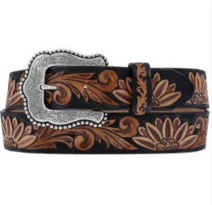 Tony Lama Women's Brown Delheart Daisy Belt C51263